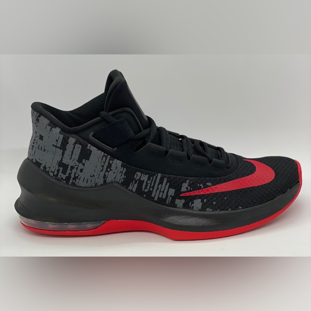 Nike Mens Air Max Infuriate 2 Mid Basketball Shoes - Black / Red - AA7066-066